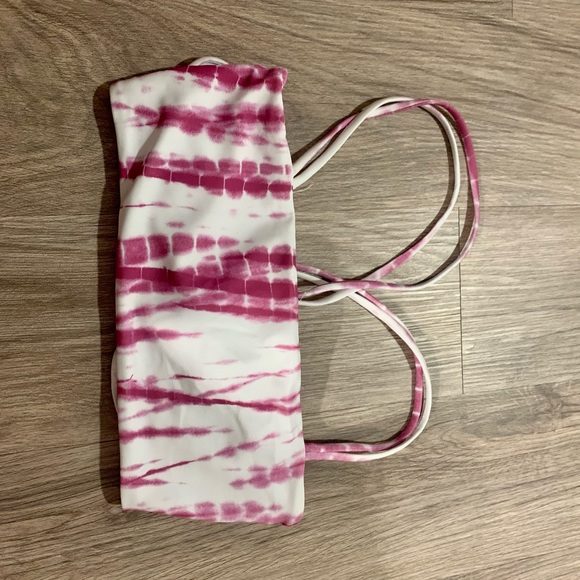 Purple and White Tie-Dye Bikini Top - Picture 2 of 3